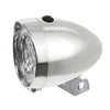 M-Wave Retro LED-cykelforlygte – sølv, 3 × AAA