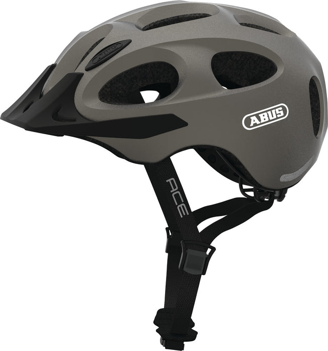 Abus Youn-I ACE metallic silver med indbygget ledlys
