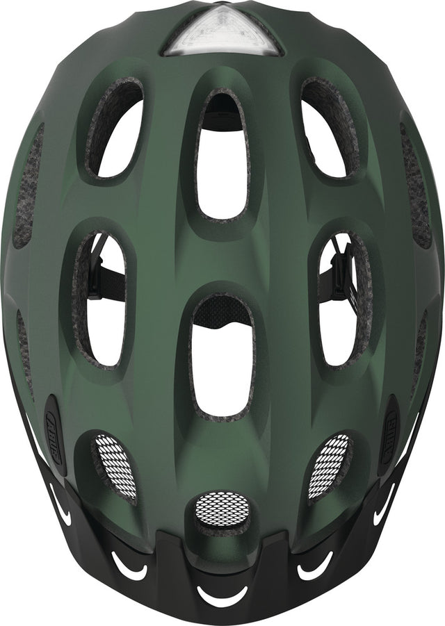 Abus Youn-I ACE metallic green med indbygget ledlys