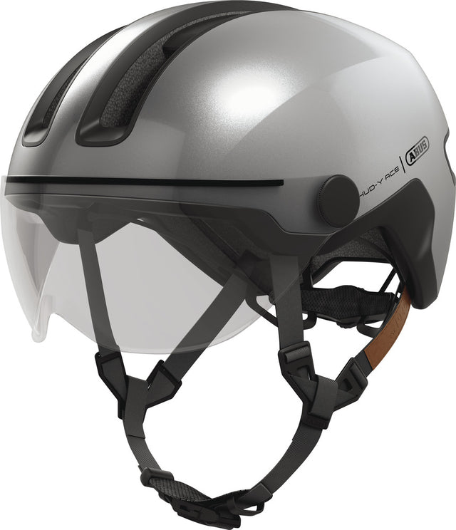 Abus HUD-Y ACE gleam silver cykelhjelm