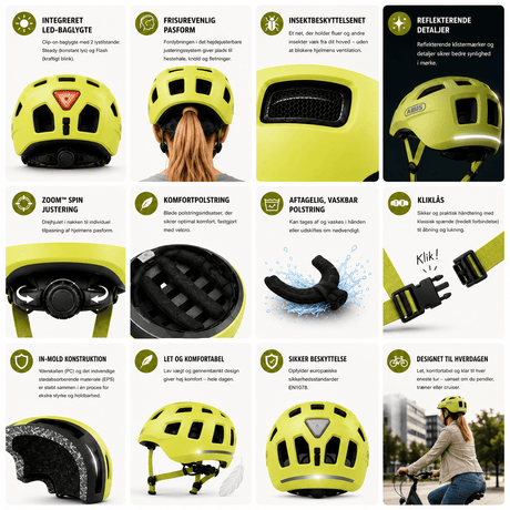 Abus Youn-I 2.0 mono yellow - Cykelhjelm