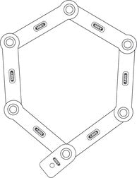 Abus 5700 foldelås uGrip, Black