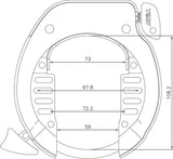 Abus YWS, bred, Sort / OEM - Ringlås