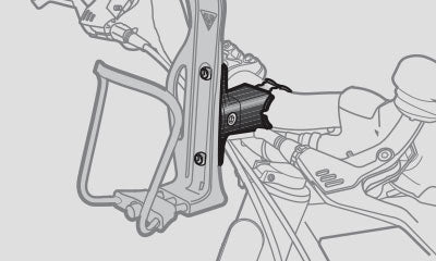 Topeak CageMount med flaskeholder monteret på styret