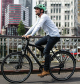 Abus Youn-I ACE metallic green med indbygget ledlys