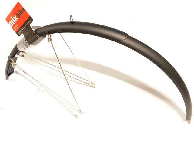 Mixbike Skærmsæt 700c 45mm Matsort Rustfrit Tilbehør – billede 1