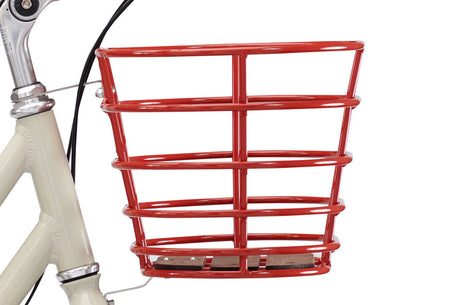 Mixbike Kurv Alu 28" Soft Red mørk træbund – billede 1