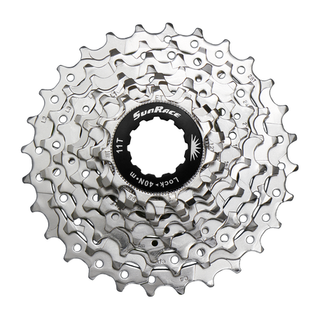 Kassette Sunrace 9sp. 11-28T Sølv – billede 1