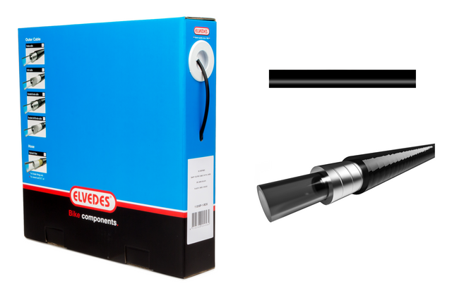 Elvedes Bremsestrømpe Ø5,0mm 10m Sort inkl. liner – billede 1