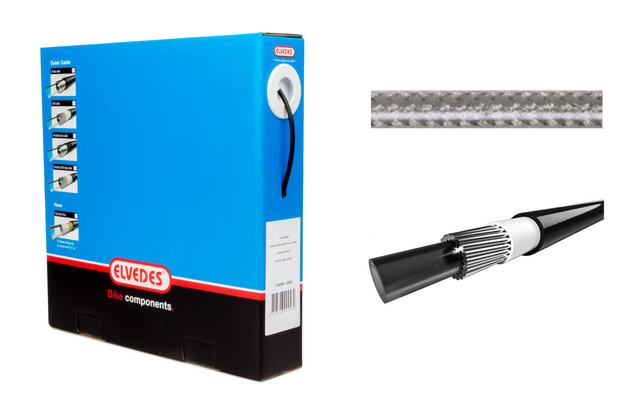Elvedes Gearstrømpe Ø5mm 10m Titanium Sølv inkl. liner – billede 1