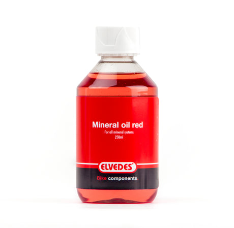 Elvedes Mineral Olie Rød til alle Mineral Systemer 250ml – billede 1