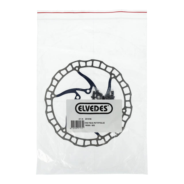 Elvedes Bremseskive Ø160mm LX16 85g 6 Bolte Blå – billede 3