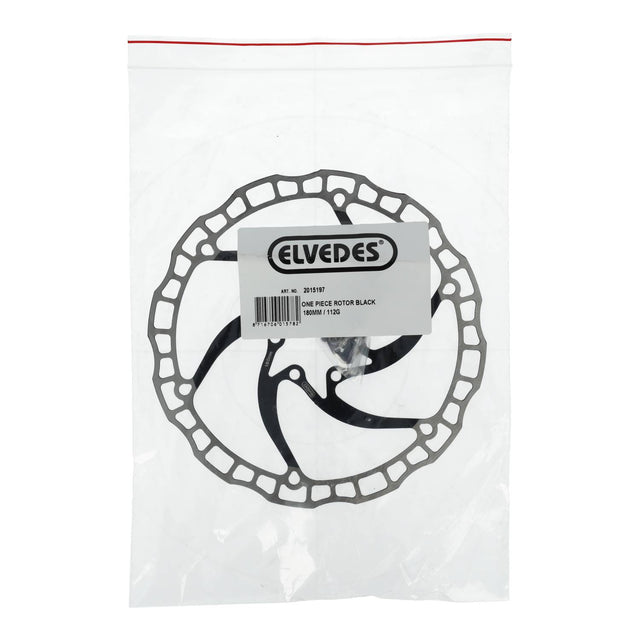 Elvedes Bremseskive Ø180mm LX18 112g 6 Bolte Sort – billede 3