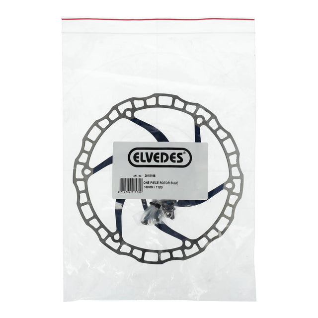 Elvedes Bremseskive Ø180mm LX18 112g 6 Bolte Blå – billede 3