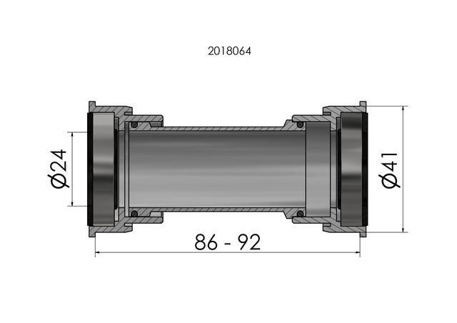 Krankboks PressFit BB86/92 (Shimano) – billede 4