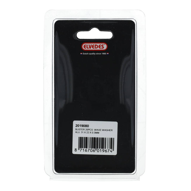 Elvedes Spacer BB bølget alu. 31 x 22 x0.3mm 20stk – billede 3