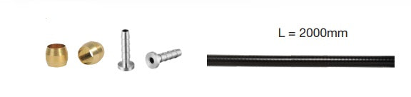 Elvedes Slange Hydra 2m Shim. SM-BH90 M8x0.75 Sort – billede 3