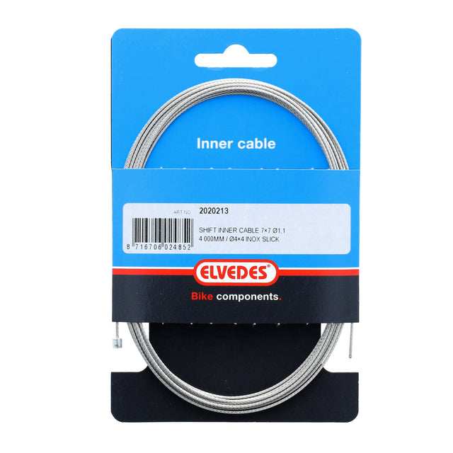 Elvedes Gearwire 7×7 ø1,1/4000mm ø4,5×4,5mm Slick – billede 2