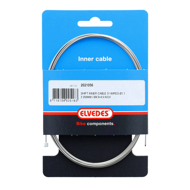 Elvedes Gearwire Slick 2250mm Ø1,1mm N-nipple Ø4,5x4 – billede 2