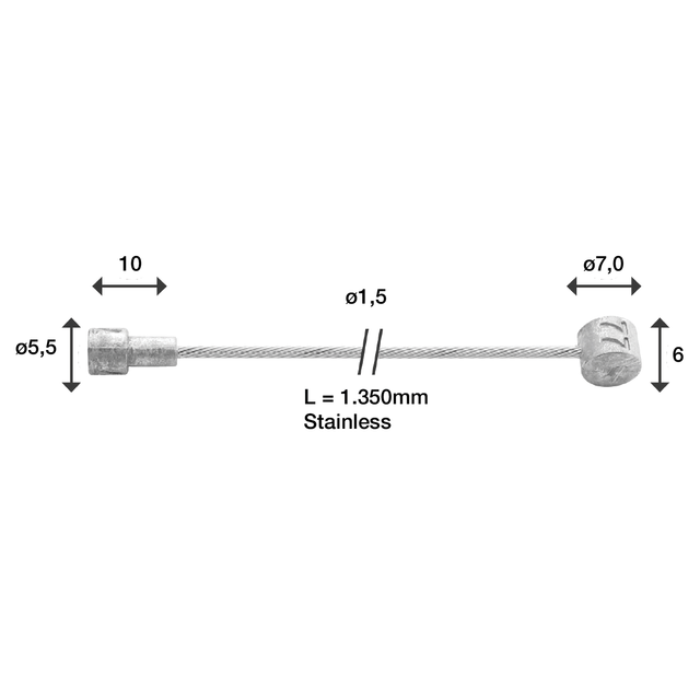 Elvedes Bremsekabel til Splitter(EL2017161) Øvre 1350mm – billede 1