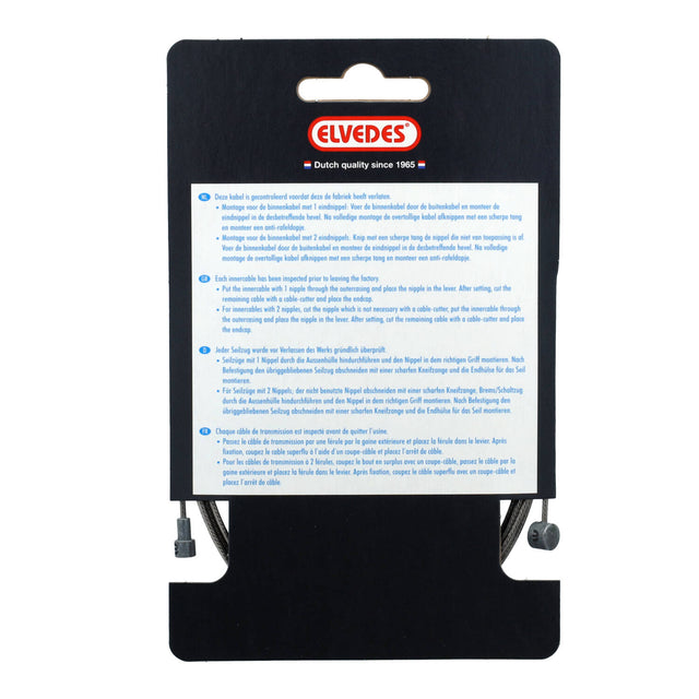 Elvedes Bremsewire 1×19 ø1,5/2250mm ø5,5×10 & ø7×6mm Slick – billede 4