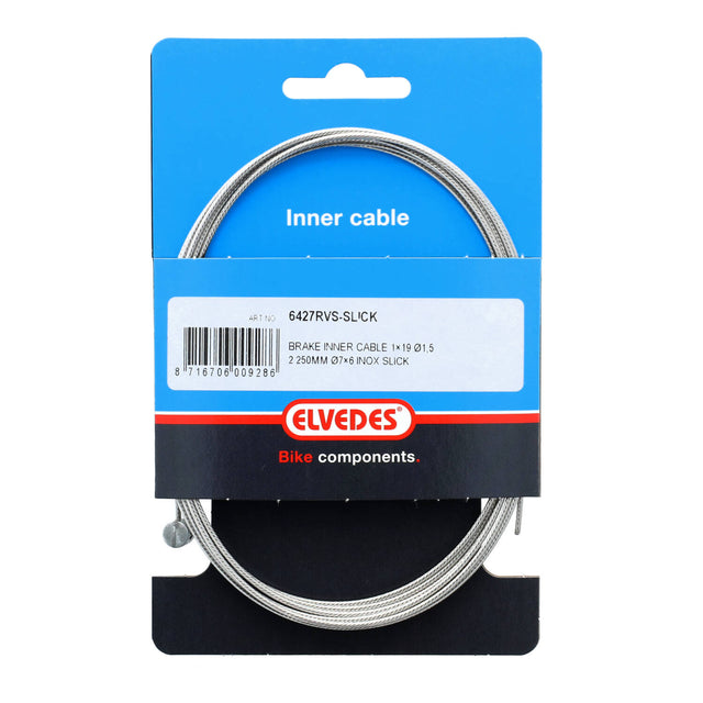 Elvedes Bremsewire 1×19 ø1,5/2250mm ø7×6mm Slick – billede 3