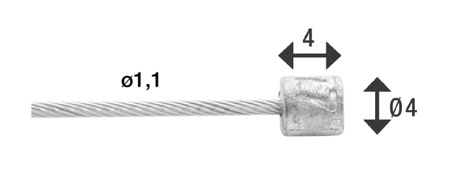 Elvedes Gearwire Boks 1×19 ø1,1/3000mm ø4×4mm 50stk – billede 2