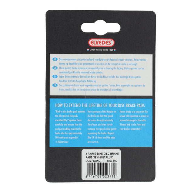 Elvedes Bremsesko Metallic Carbon Formula, 1sæt – billede 4