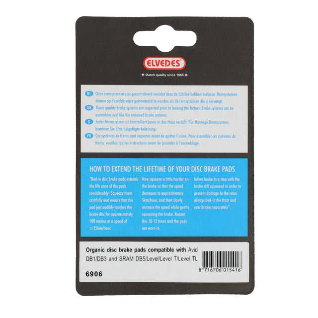 Elvedes Bremsesko Organic Avid, 1sæt – billede 4