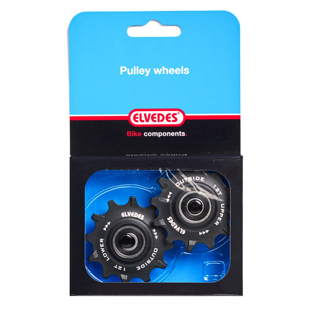 Elvedes Pulleyhjul 2×12T Lukkede lejer Smal/Bred – billede 2