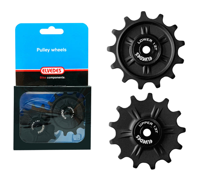 Elvedes Pulleyhjul 2×13T Rustfri Lukkede lejer – billede 1