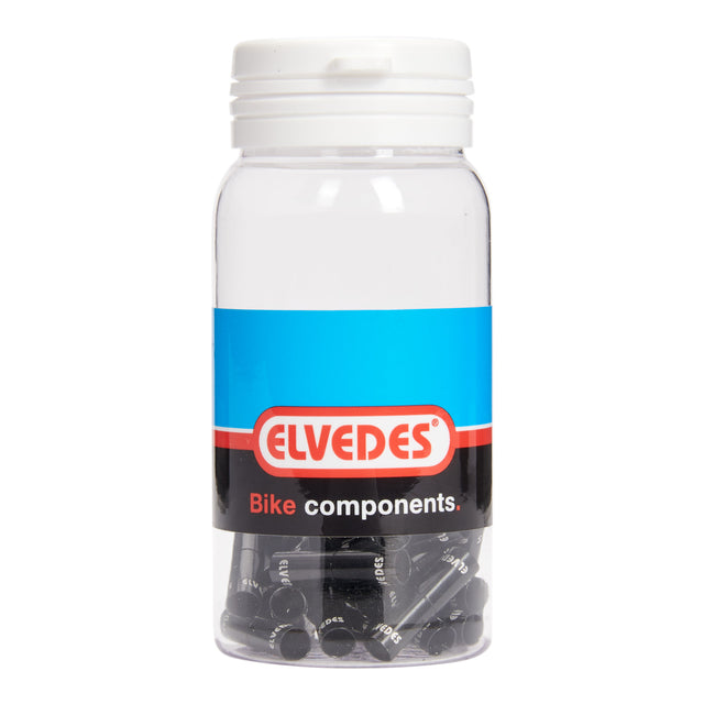 Elvedes Kabelende Lang model ø5,0mm Alu Sort 25stk – billede 2