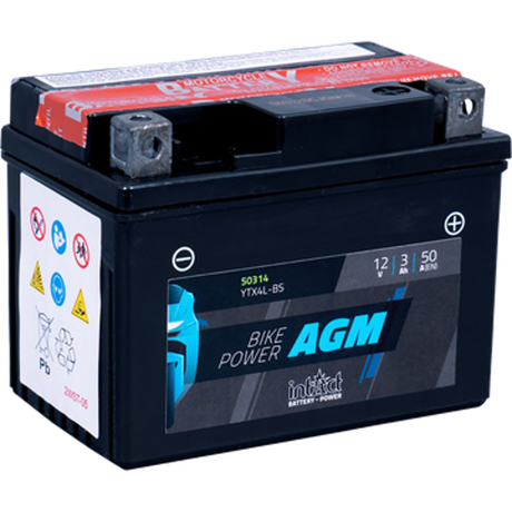 intAct Bike-Power AGM battery YTX4L-BS – billede 1