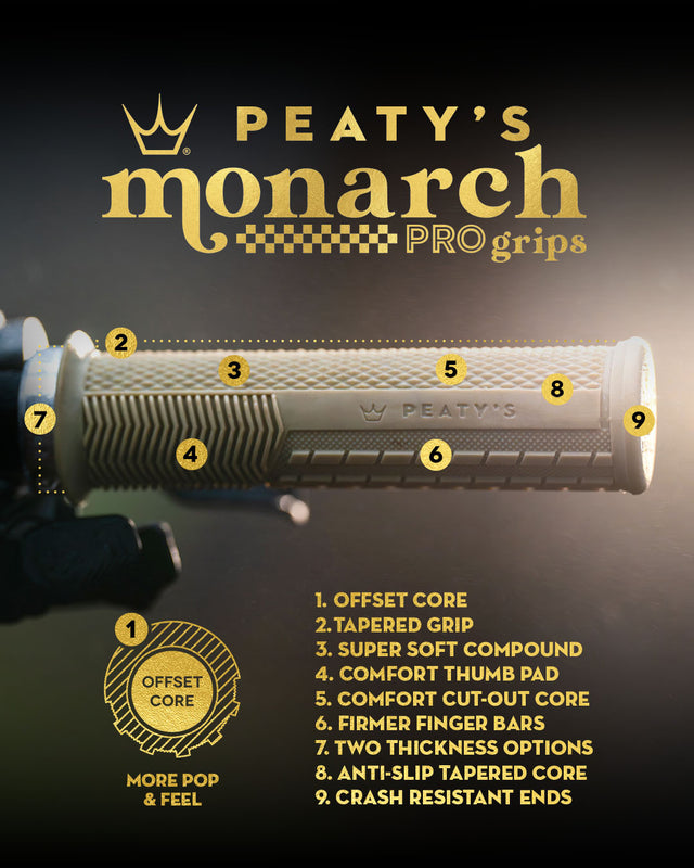 Peaty's Monarch Pro Grip - Knurl - Thin - Black – billede 2