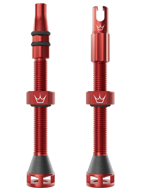 Peaty's Holeshot Fast Flow Valves 60mm Red – billede 1