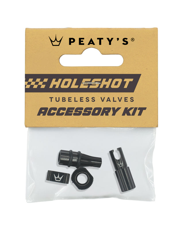 Peaty's Holeshot Fast Flow Valves Acc. Kit Black – billede 1