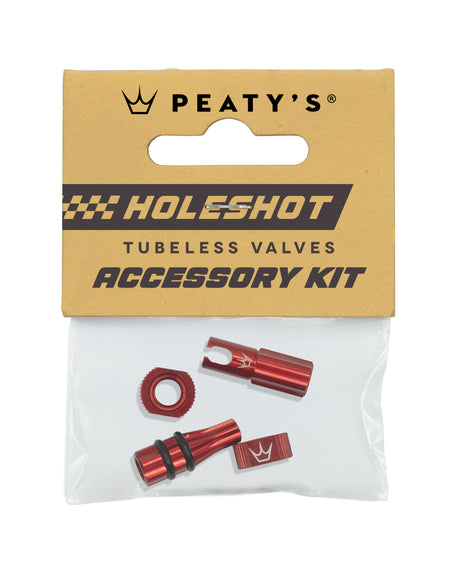 Peaty's Holeshot Fast Flow Valves Acc. Kit Red – billede 1