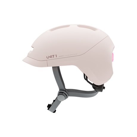 Unit1 SPARKY Smart Helmet Soft Pink 49-53 – billede 2