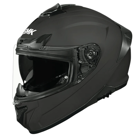 SMK Typhoon Mat sort integralhjelm med solvisir – billede 1
