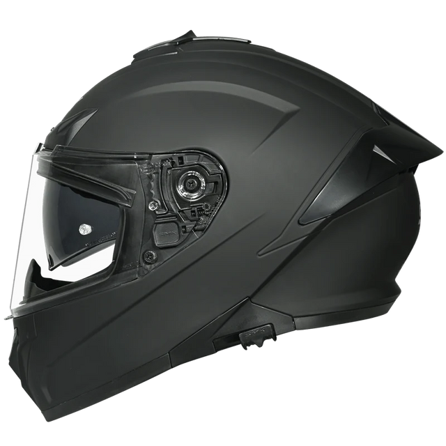 SMK Typhoon Mat sort integralhjelm med solvisir – billede 2