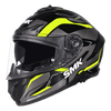 SMK Typhoon Azonix Sort/grå/neongul integralhjelm med solvisir