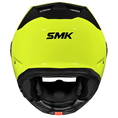 SMK Gullwing Safety yellow (neongul) klaphjelm med solvisir – billede 2