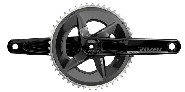 SRAM Rival AXS kranksæt DUB med 48/35T klinger og poleret aluminiumskranksarm, set fra siden