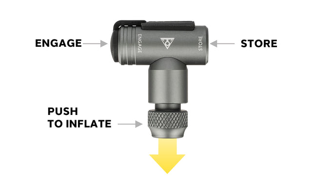 Topeak AirBooster II CO2-pumpehoved funktion