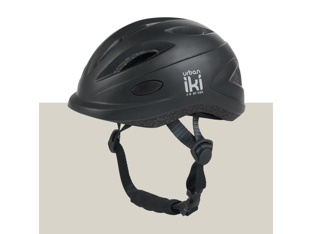 Urban Iki babycykelhjelm sort 44-48 cm med LED-lys – billede 1
