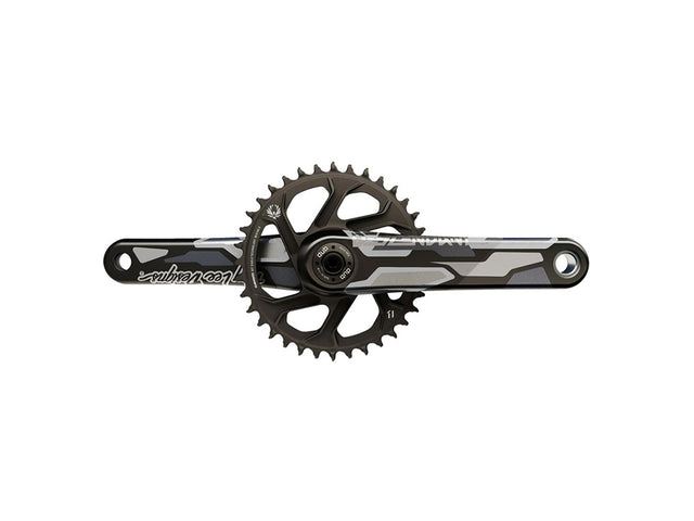 Truvativ Descendant DH (Troy Lee) kranksæt, DUB83, 36T, 165 mm, sort/grå grafik – billede 1