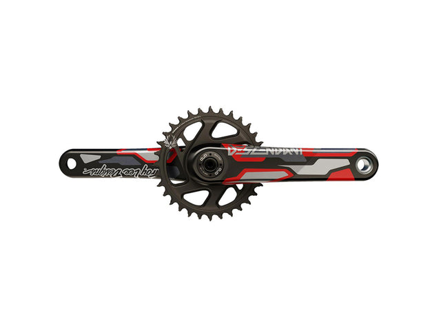 Truvativ Descendant Eagle (Troy Lee) kranksæt – DUB, 32T, 165 mm, rød/grå grafik – billede 1