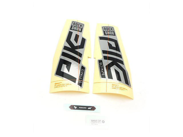 RockShox mærkater til Pike Ultimate, 27,5/29", Polar Foil, til blank sølv gaffel – billede 1