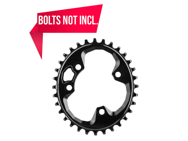 absoluteBLACK oval klinge 32T, 76 mm BCD, sort – billede 1