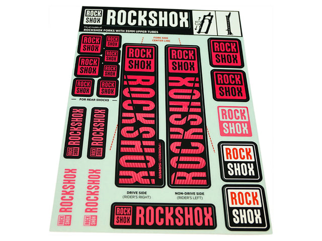 RockShox mærkater til Pike/Lyrik/Yari/Domain/Revelation (2018+), 35 mm, magenta – billede 1